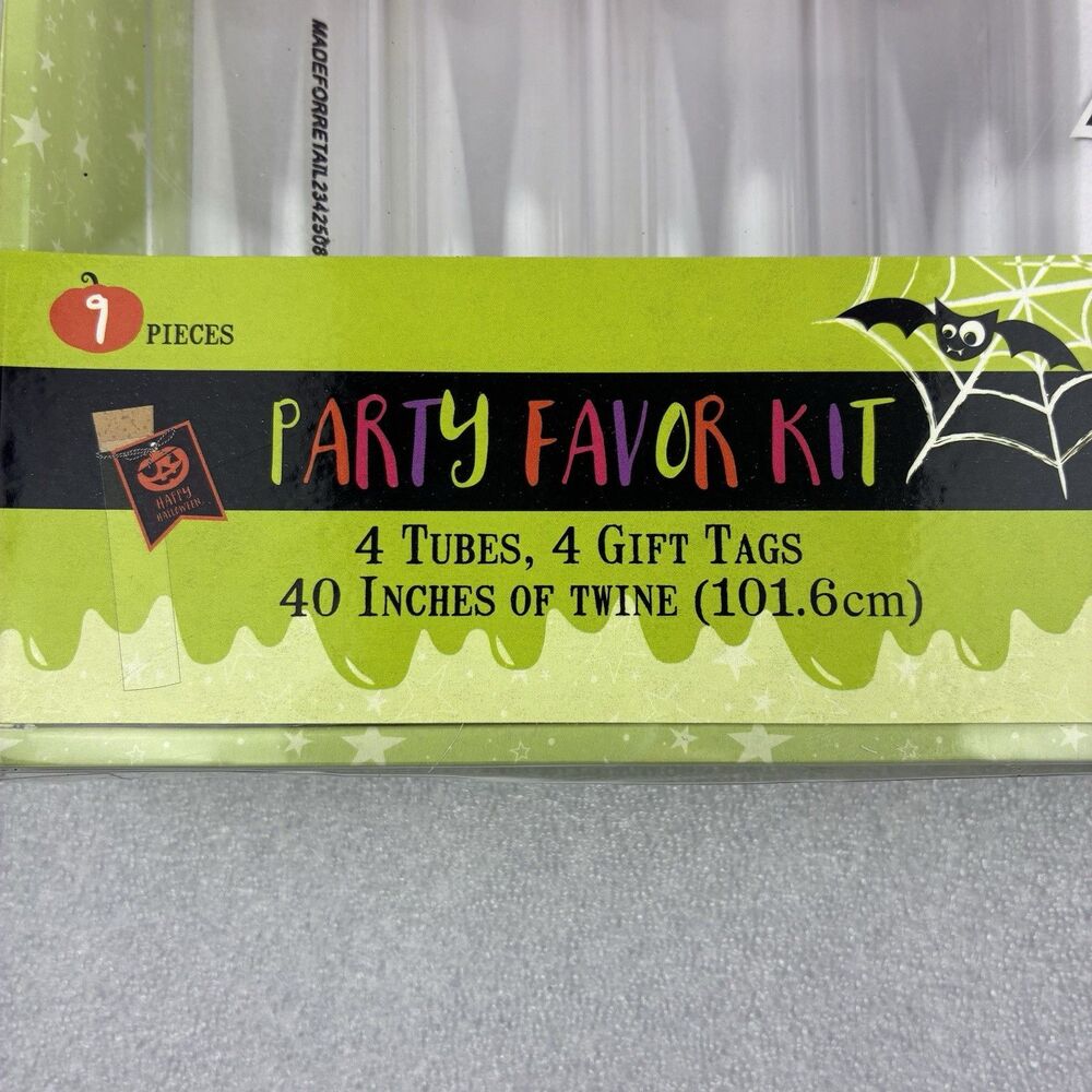 Lot of 2 Halloween Test Tubes Party Favor Kits Corks Gift Tags Twine Target NEW - Picture 2 of 7